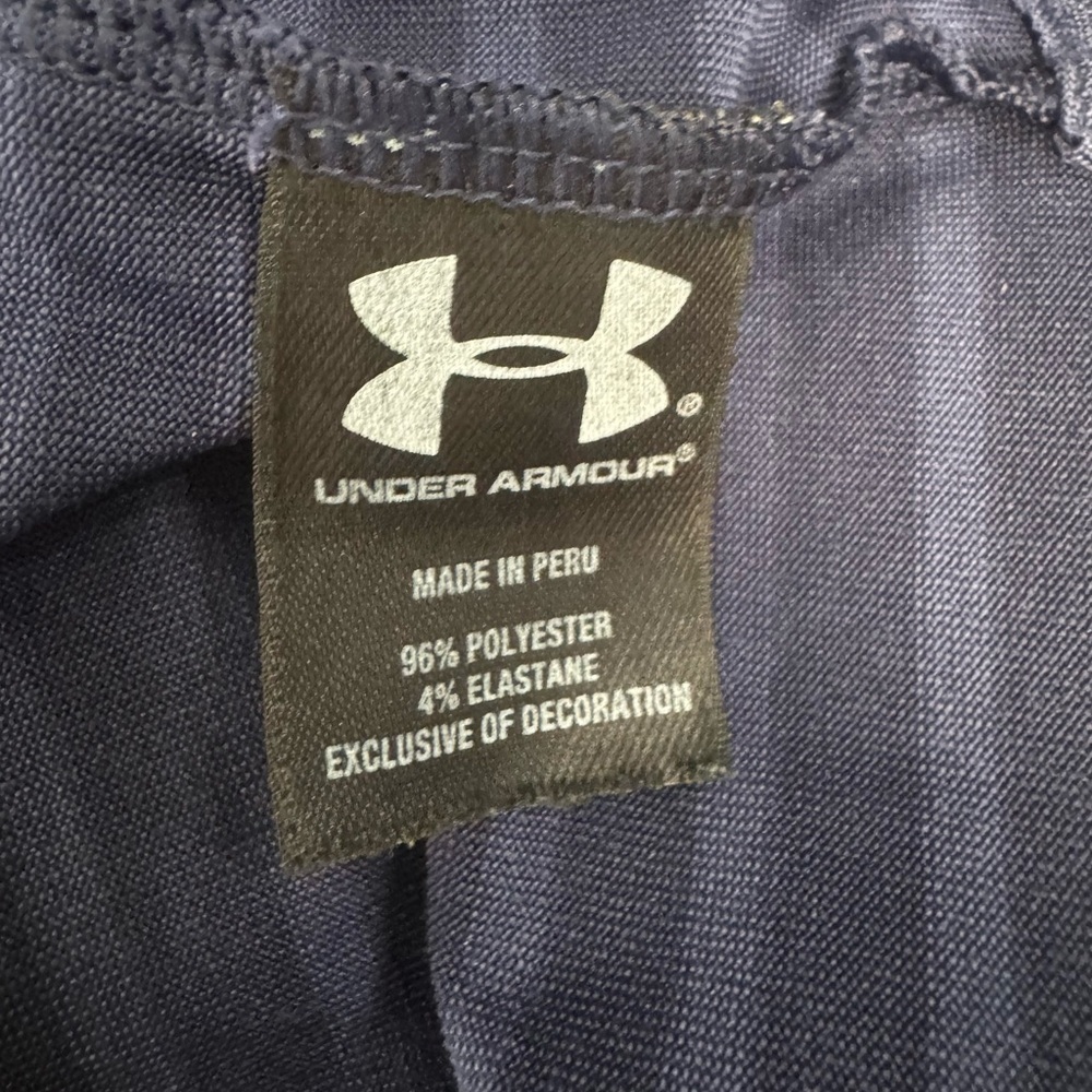 Under Armour Men's Golf Polo Torrey Pines 2XL Loose Blue Stiped Heat Gear Preppy - Picture 8 of 8